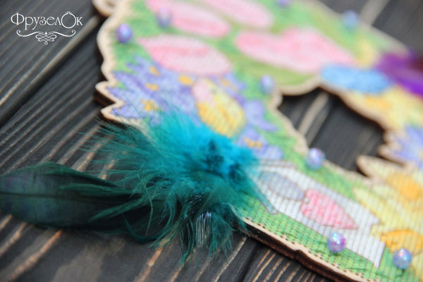 DIY Cross stitch kit on wood