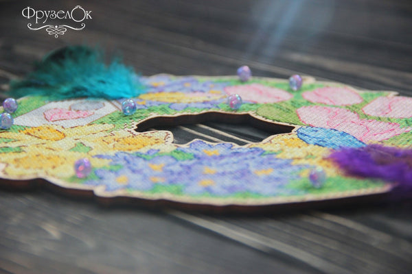 DIY Cross stitch kit on wood