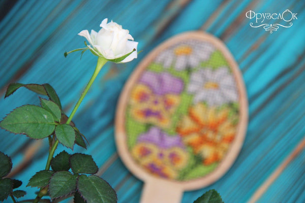 DIY Cross stitch kit on wood