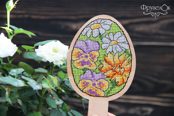 DIY Cross stitch kit on wood