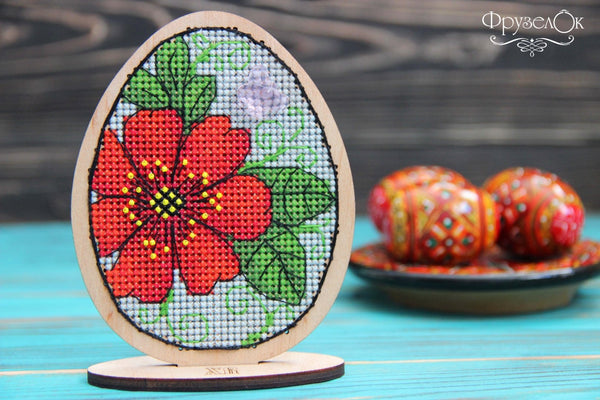DIY Cross stitch kit on wood