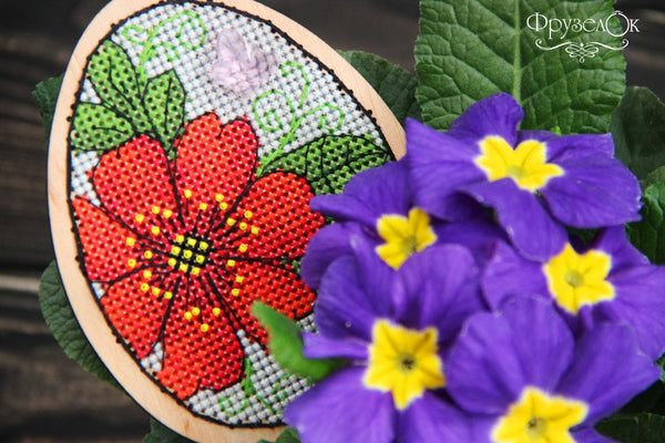 DIY Cross stitch kit on wood