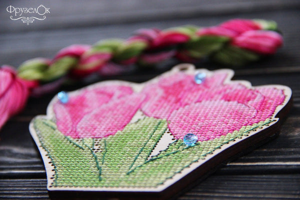 DIY Cross stitch kit on wood