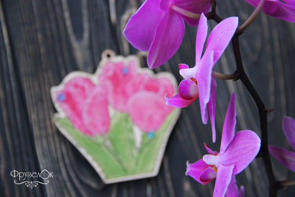 DIY Cross stitch kit on wood