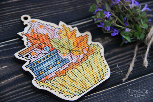 DIY Cross stitch kit on wood