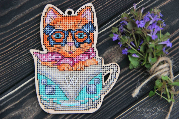 DIY Cross stitch kit on wood