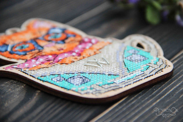 DIY Cross stitch kit on wood