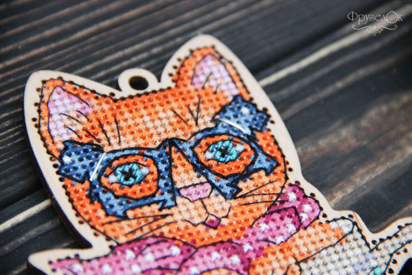 DIY Cross stitch kit on wood