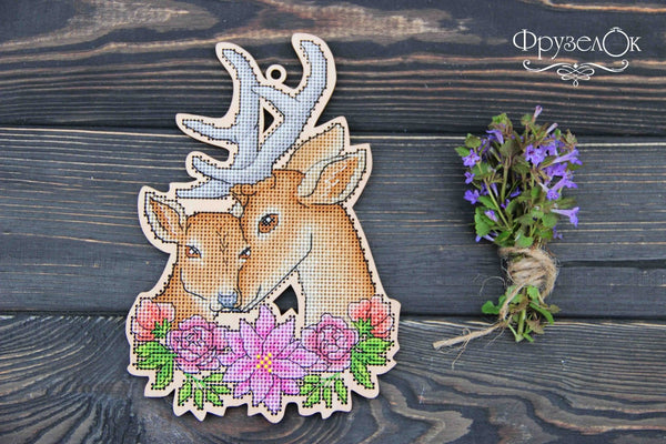 DIY Cross stitch kit on wood