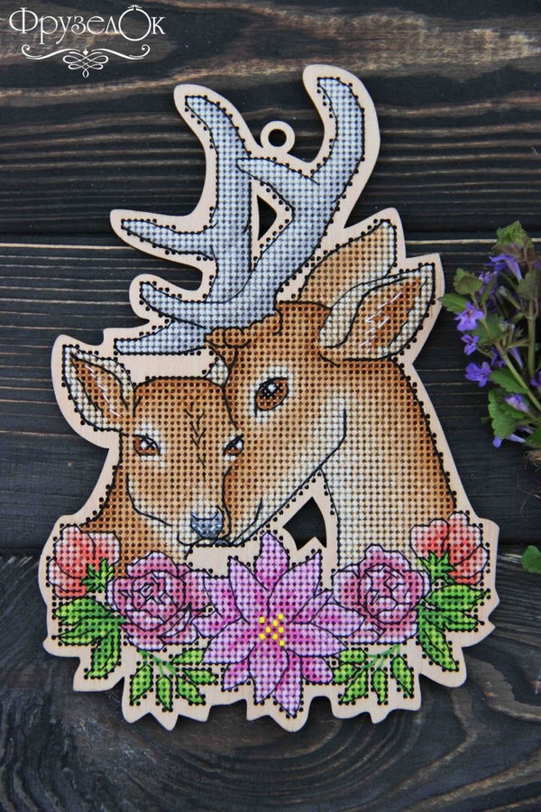 DIY Cross stitch kit on wood