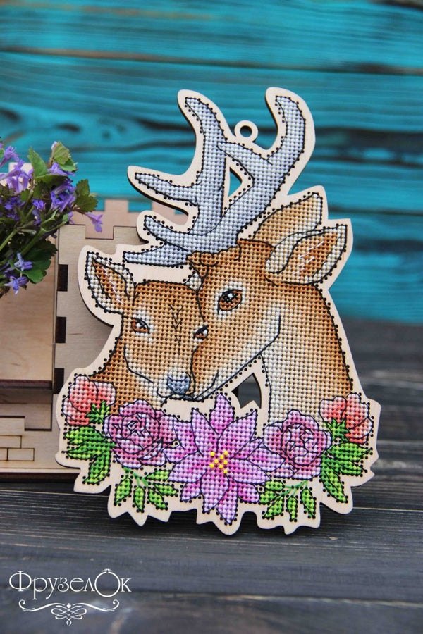 DIY Cross stitch kit on wood