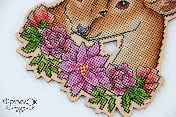 DIY Cross stitch kit on wood