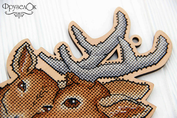 DIY Cross stitch kit on wood