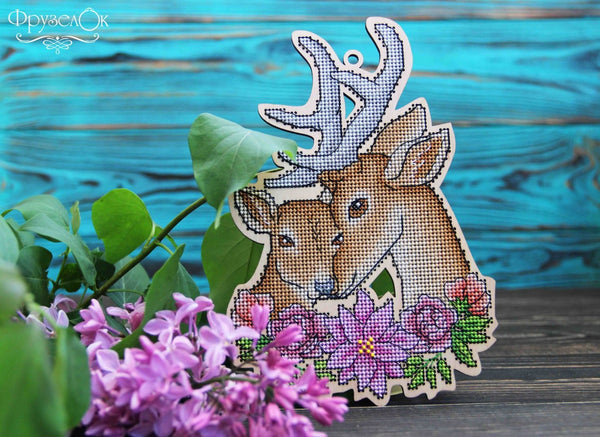 DIY Cross stitch kit on wood