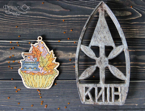 DIY Cross stitch kit on wood