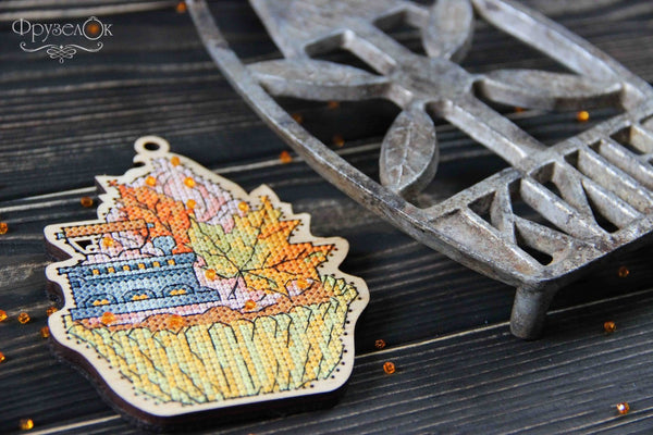 DIY Cross stitch kit on wood
