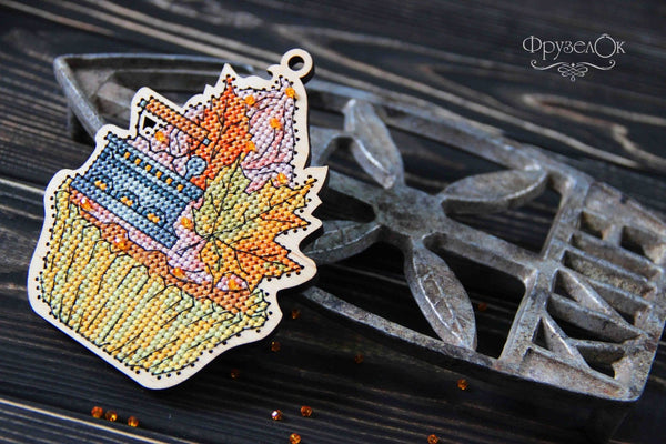 DIY Cross stitch kit on wood