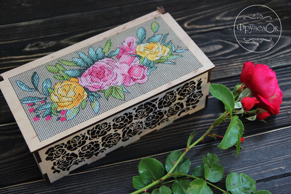 DIY Cross stitch kit on wood