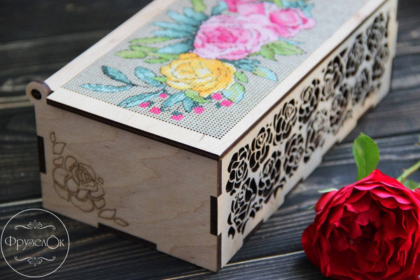 DIY Cross stitch kit on wood