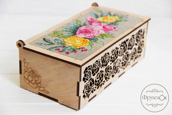 DIY Cross stitch kit on wood