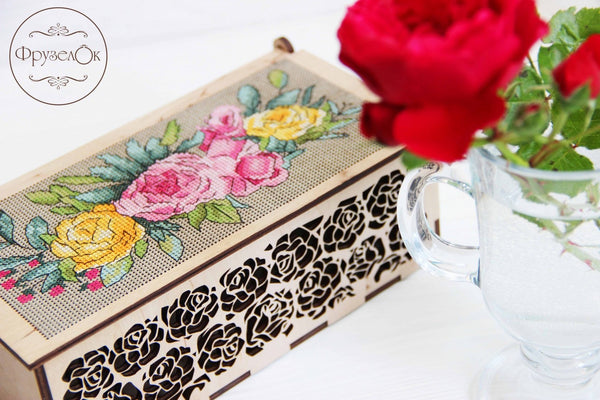 DIY Cross stitch kit on wood