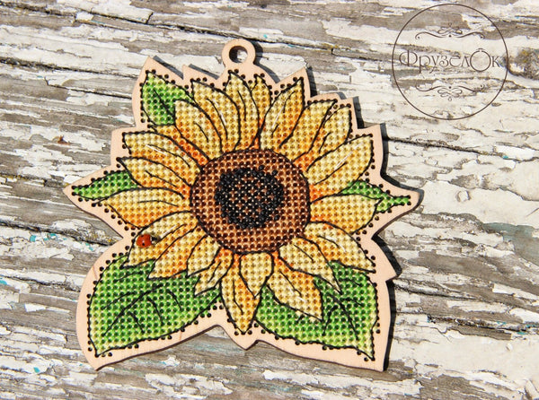 DIY Cross stitch kit on wood