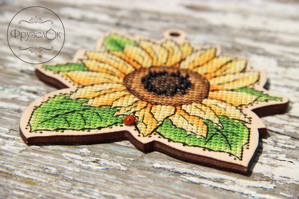 DIY Cross stitch kit on wood