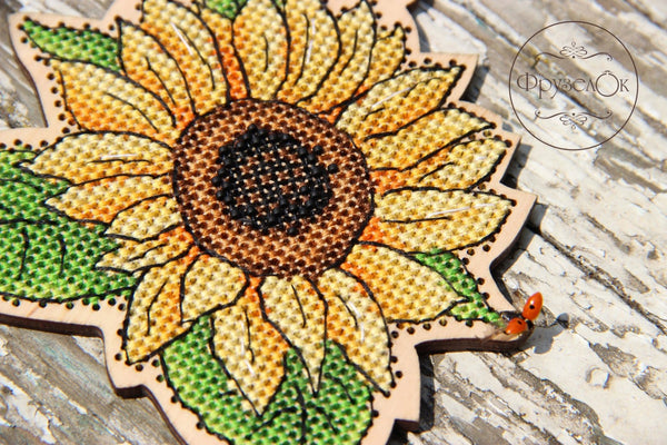 DIY Cross stitch kit on wood