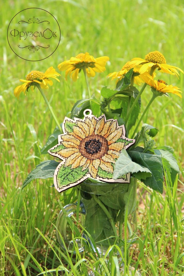 DIY Cross stitch kit on wood