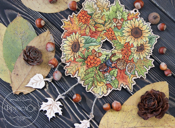 DIY Cross stitch kit on wood