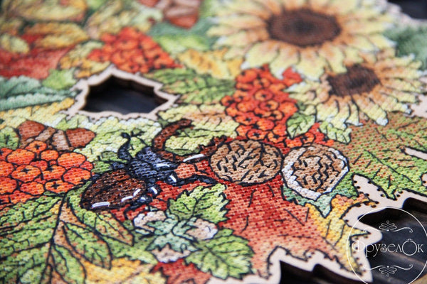 DIY Cross stitch kit on wood