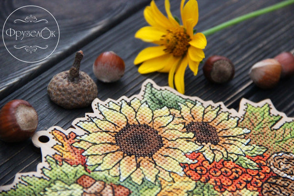 DIY Cross stitch kit on wood