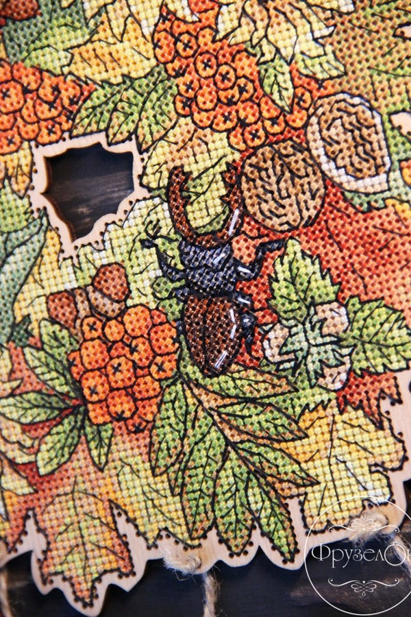 DIY Cross stitch kit on wood