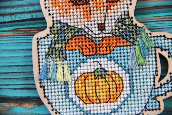 DIY Cross stitch kit on wood
