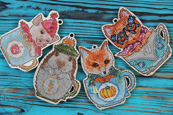 DIY Cross stitch kit on wood