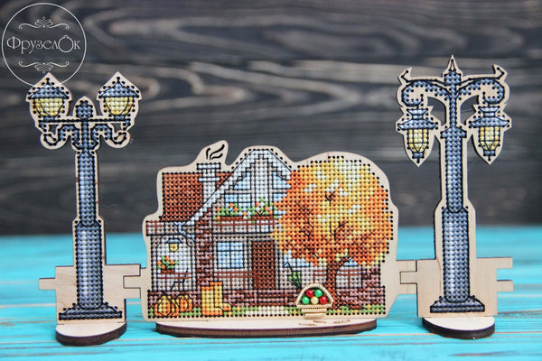 DIY Cross stitch kit on wood