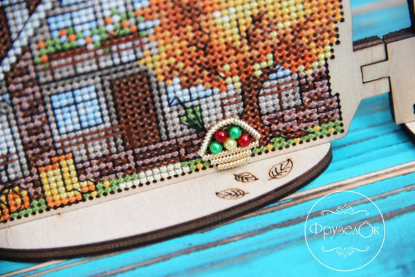 DIY Cross stitch kit on wood