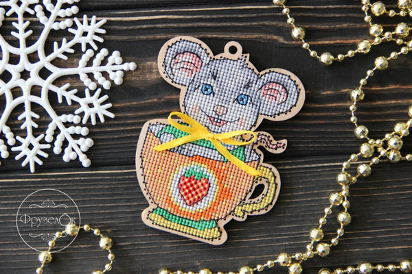 DIY Cross stitch kit on wood