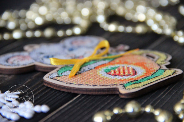 DIY Cross stitch kit on wood