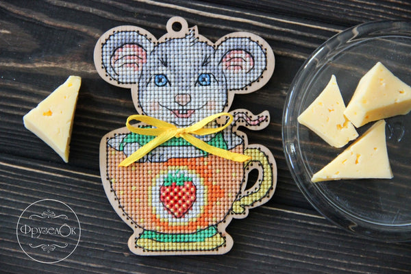 DIY Cross stitch kit on wood