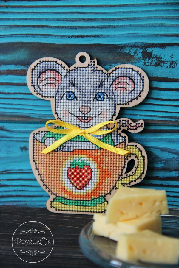 DIY Cross stitch kit on wood