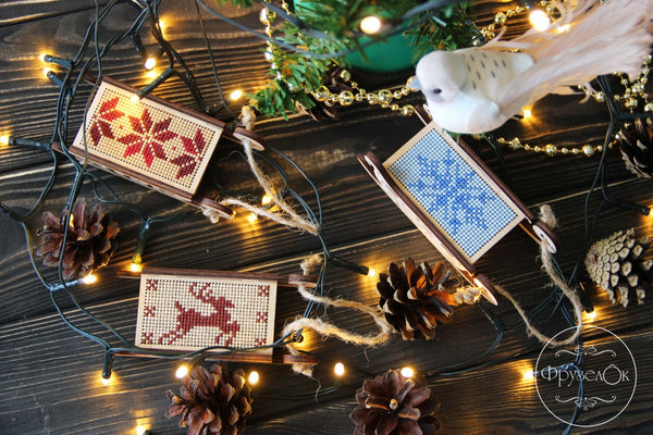 DIY Cross stitch kit on wood