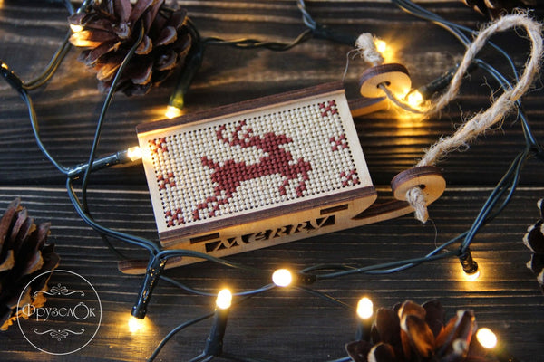 DIY Cross stitch kit on wood