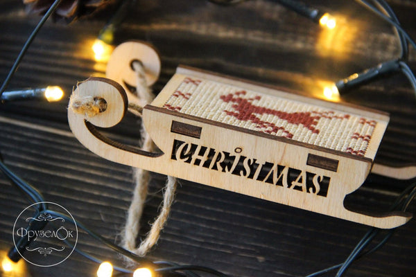 DIY Cross stitch kit on wood