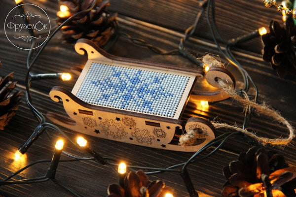 DIY Cross stitch kit on wood