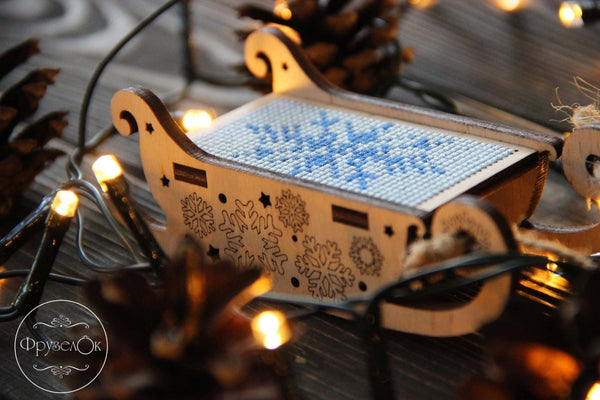 DIY Cross stitch kit on wood