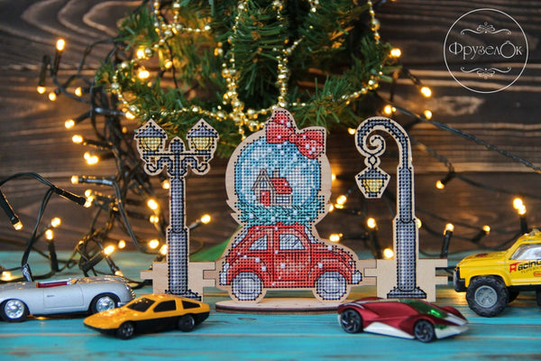 DIY Cross stitch kit on wood