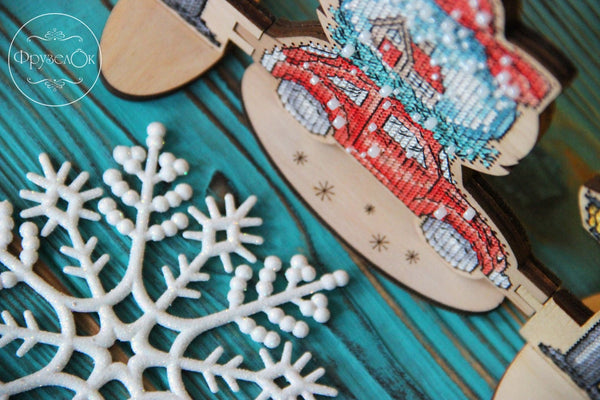 DIY Cross stitch kit on wood