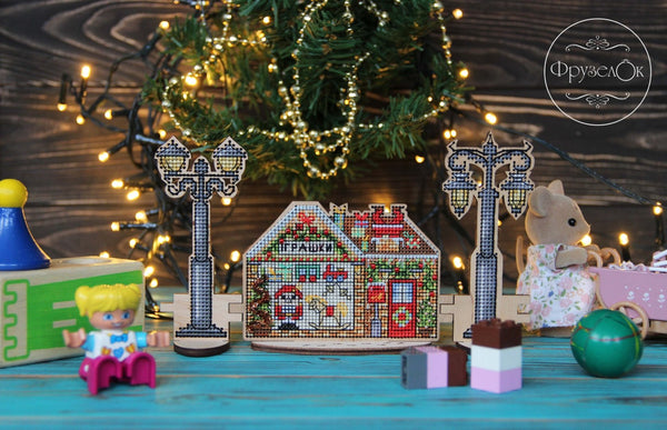 DIY Cross stitch kit on wood