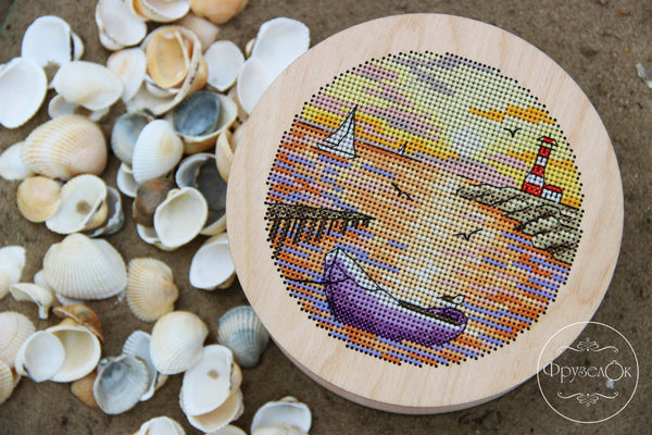 DIY Cross stitch kit on wood